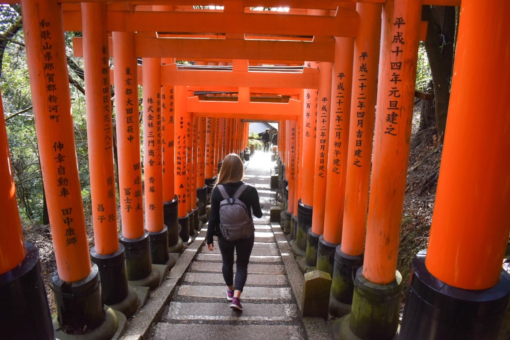 Fushimi Inari Taisha in Kyoto - the Temple itself has over 30,000 gates leading to the entrance!
